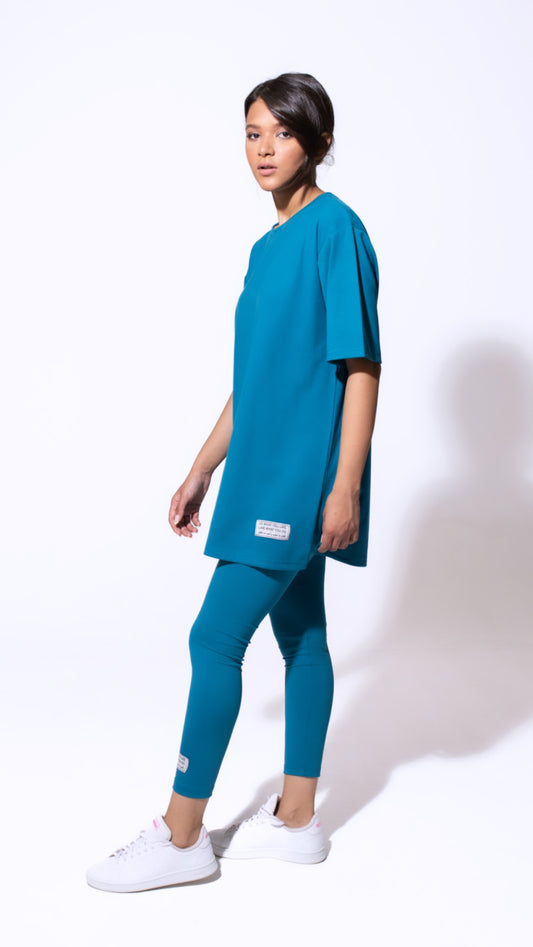 Lycra Legging Set In Teal