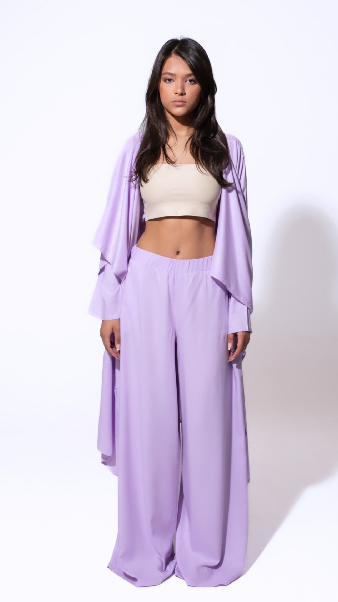 Wrap It Up Kimono Set In Lilac